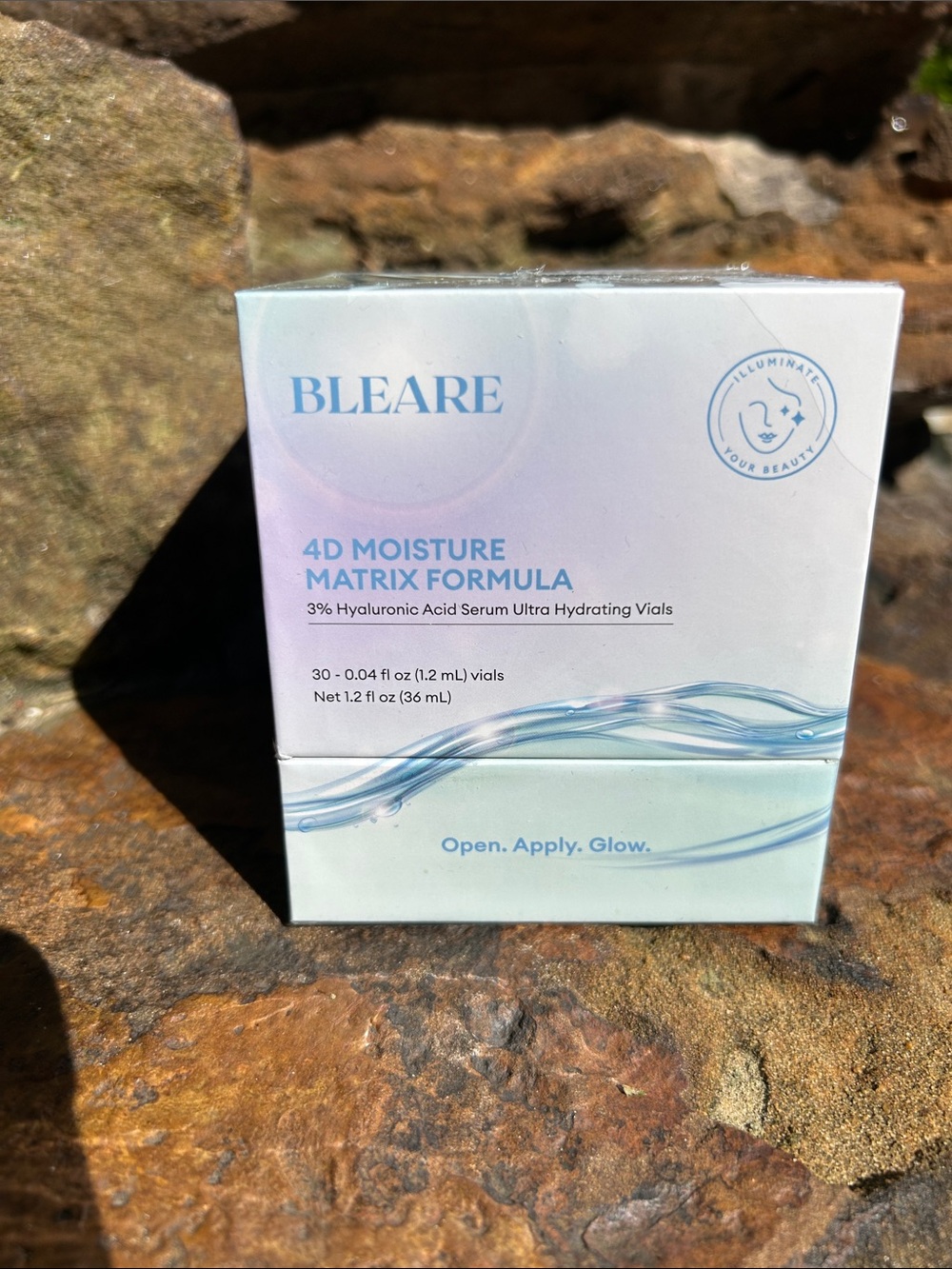 17 vials of Bleare 3% hyaluronic acid 4D Serum. opened .